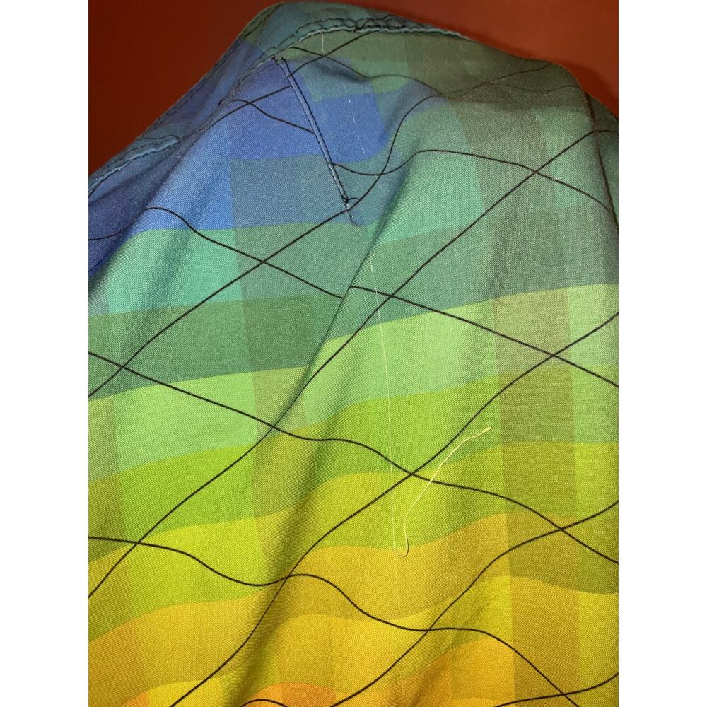 Hang 10 Rainbow Colored Colorful Geometric Board Shorts Size 34 Mens - Picture 3 of 4